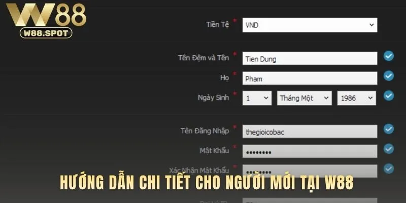 Lộ trình W88 cho người mới từ tài khoản đến giao dịch